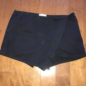 Black denim skirt